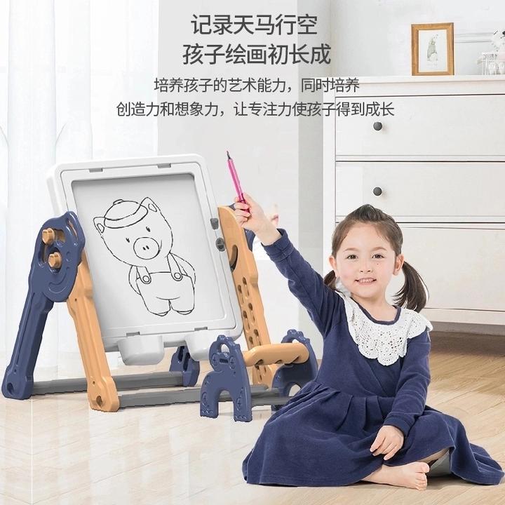 学习桌积木桌 多功能可折叠画板玩具 管道摩天轮拼装玩具