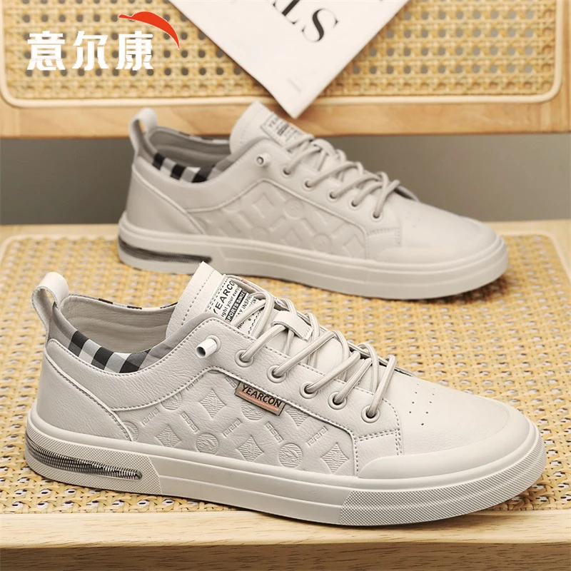 意尔康男鞋春季新款商务上班百搭休闲板鞋男士一脚蹬时尚低帮潮鞋