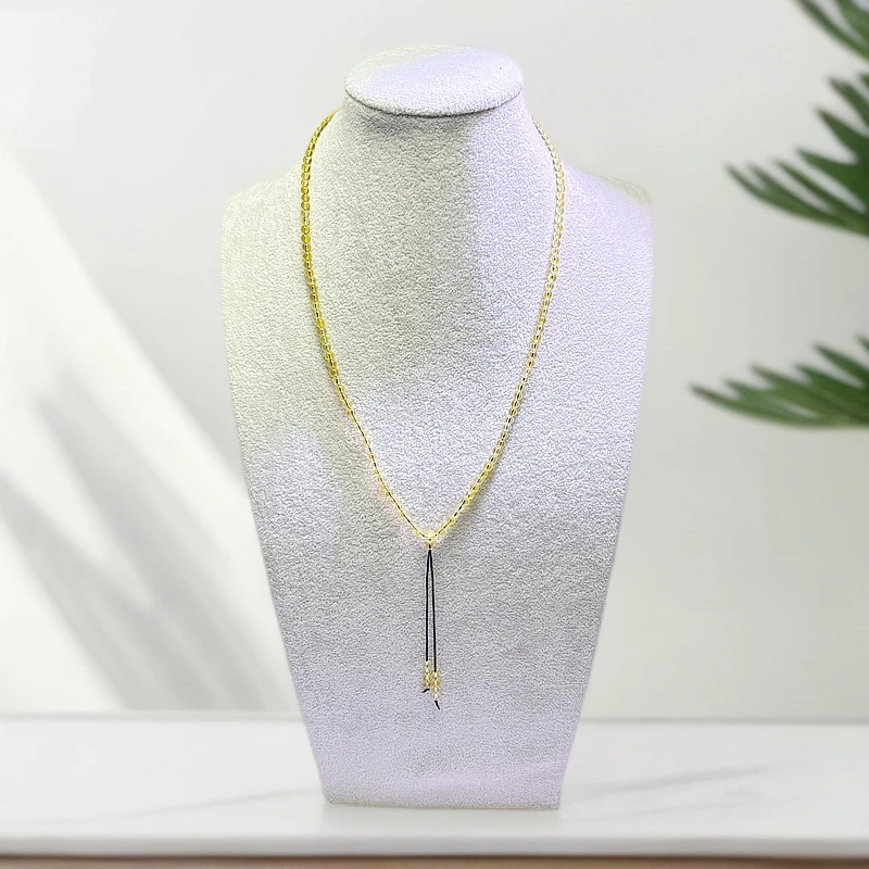 金蓝珠珀0.4×140颗吊坠手链净水原矿小众毛衣链多圈手链百搭女款