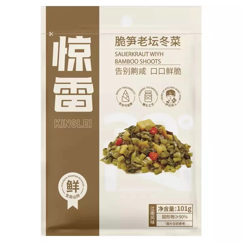 KINGLEI/惊雷101g*3袋脆笋冬菜嫩笋尖竹笋干笋丝下饭脆爽开袋即食