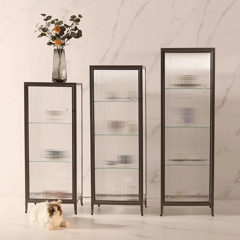 现代简约餐边柜长虹玻璃柜家用餐厅客厅橱柜落地收纳多功能储物柜