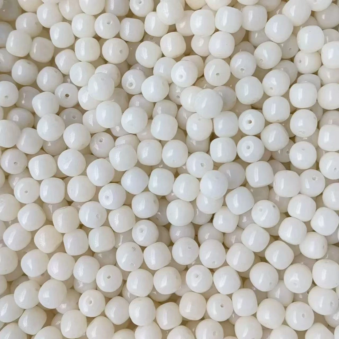 8*10白玉菩提老型珠【孔道微瑕 介意勿拍】