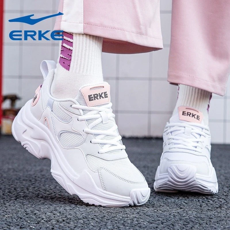 鸿星尔克女鞋老爹鞋正品运动鞋女秋冬季新款官方旗舰休闲跑步鞋