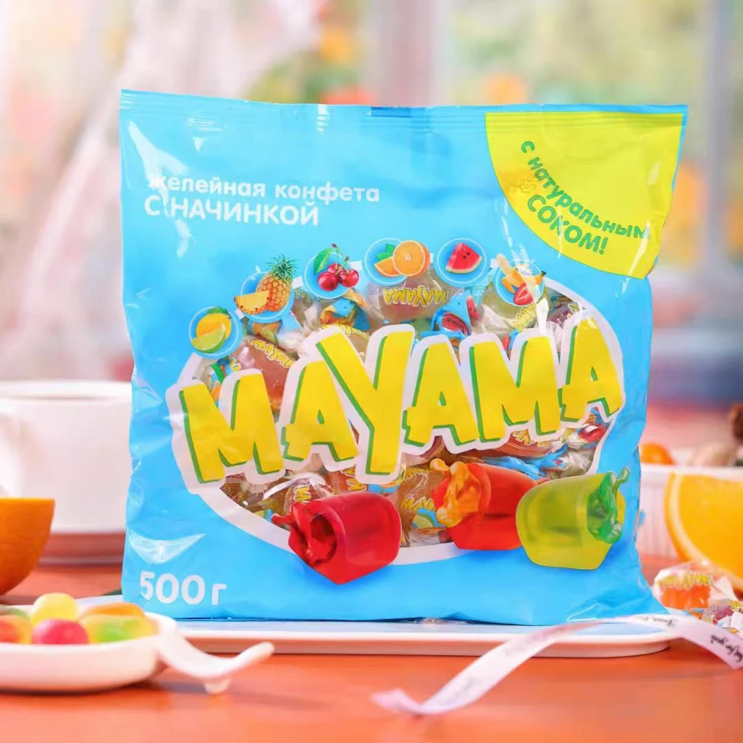 俄罗斯KDV巧趣熊喜乐趣小蜻蜓爆浆软糖金滋福太妃糖