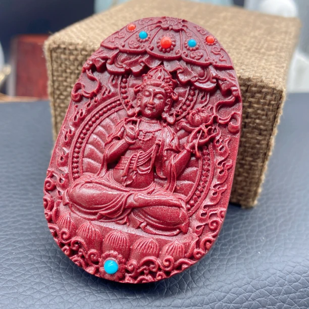 含辰砂工艺品A101-紫金砂高含量十二生肖八大守护本命佛吊坠