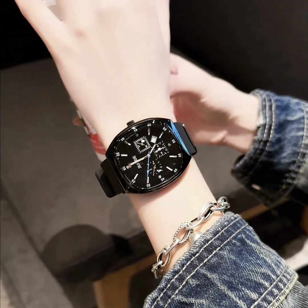 歌浪迪男女情侣腕表网红百搭防水日历夜光手表休闲石英表H9350L-S