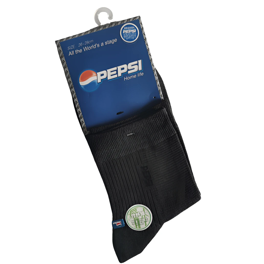 百事1126（5双装）男士竹纤维刺绣印花字母图案休闲商务男袜