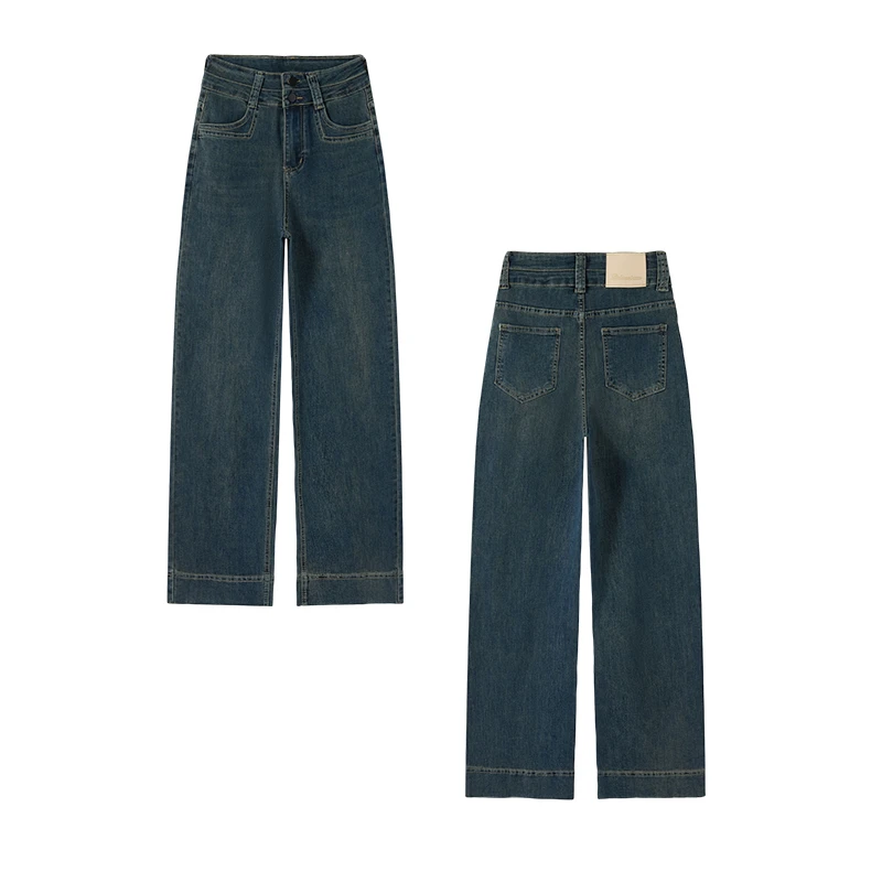 歌芭黛·比例王·早春新款百搭窄版直筒女士牛仔裤女S3367