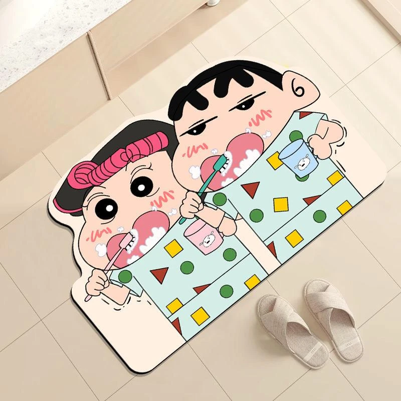 米奇硅藻泥浴室吸水地垫厕所洗手间家用卫生间浴室防滑脚垫子免洗