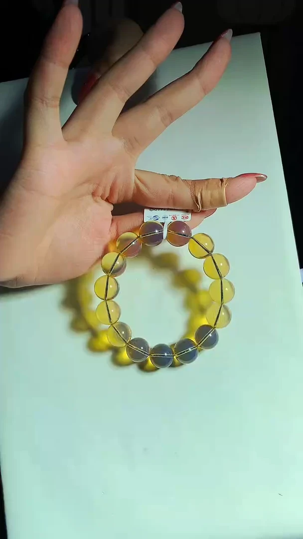 【闪购商品】蓝珀珠宝奇石未镶嵌13MM墨西哥蓝珀手串