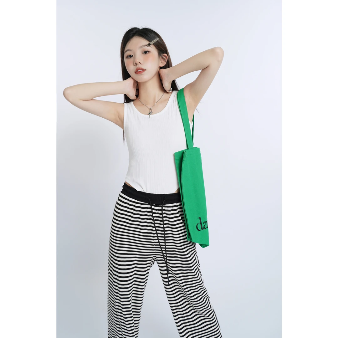 【苏菜萝卜 东方青苍】黑色连体吊带背心女设计感小众修身内搭上衣