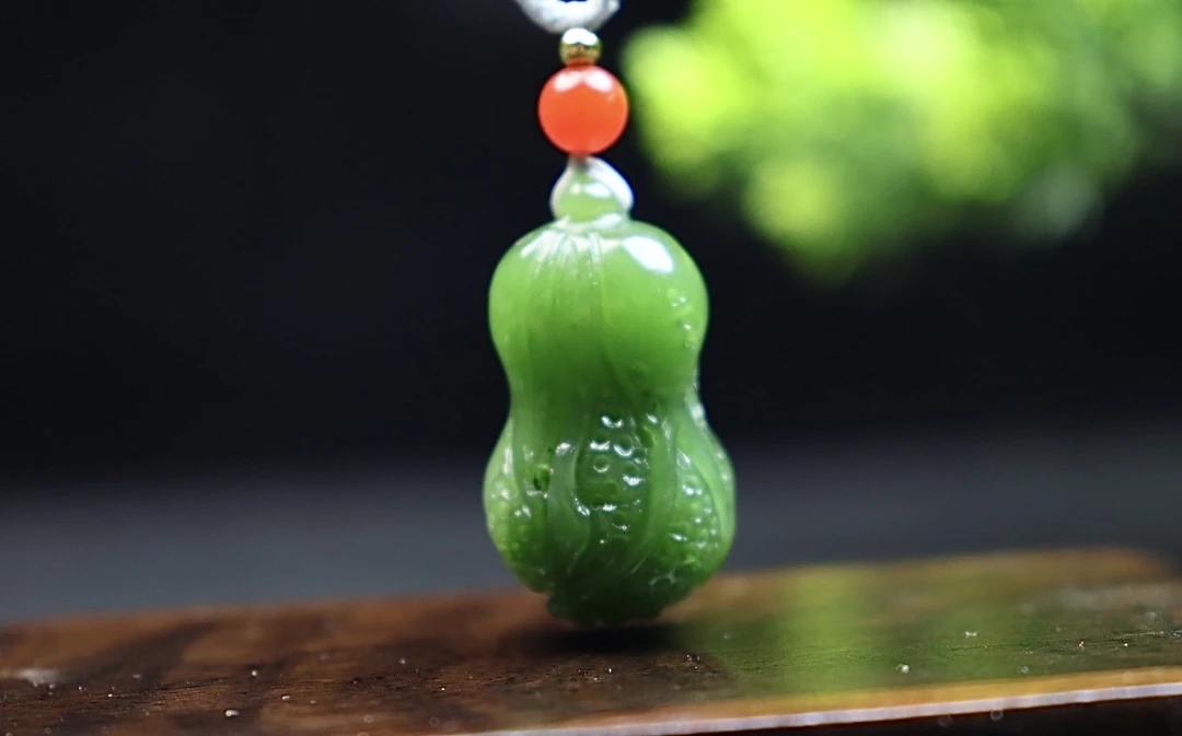 和田玉碧玉手工白菜吊坠天然正品男女款百财招财挂件百搭挂坠