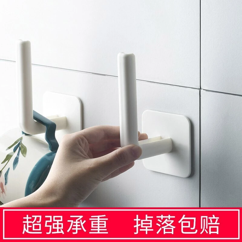 【5个装】挂钩粘胶墙壁承重透明贴钩墙面免打孔钩子粘贴粘钩