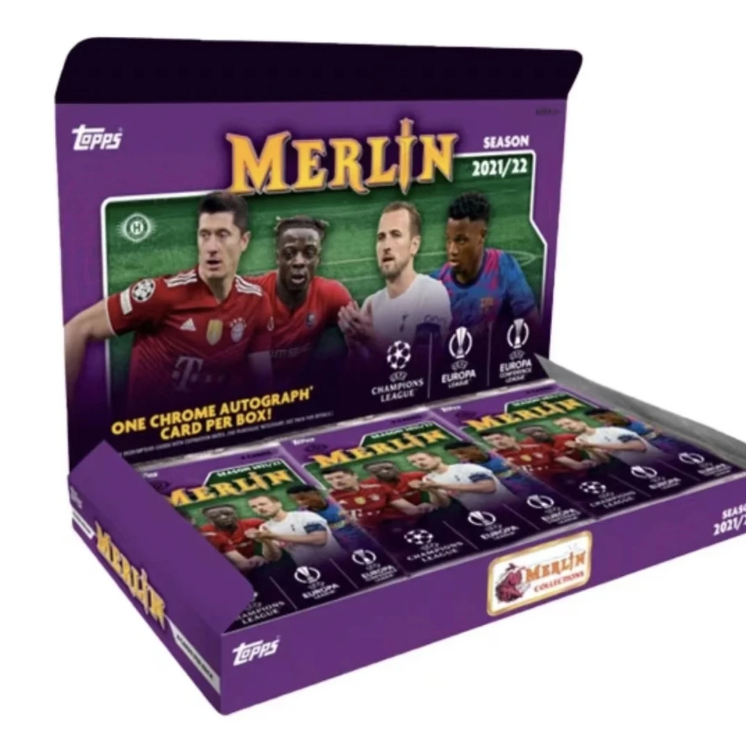 【拆盒】2021-22 Topps Merlin 梅林欧冠 足球球星卡盲盒（默认代拆）