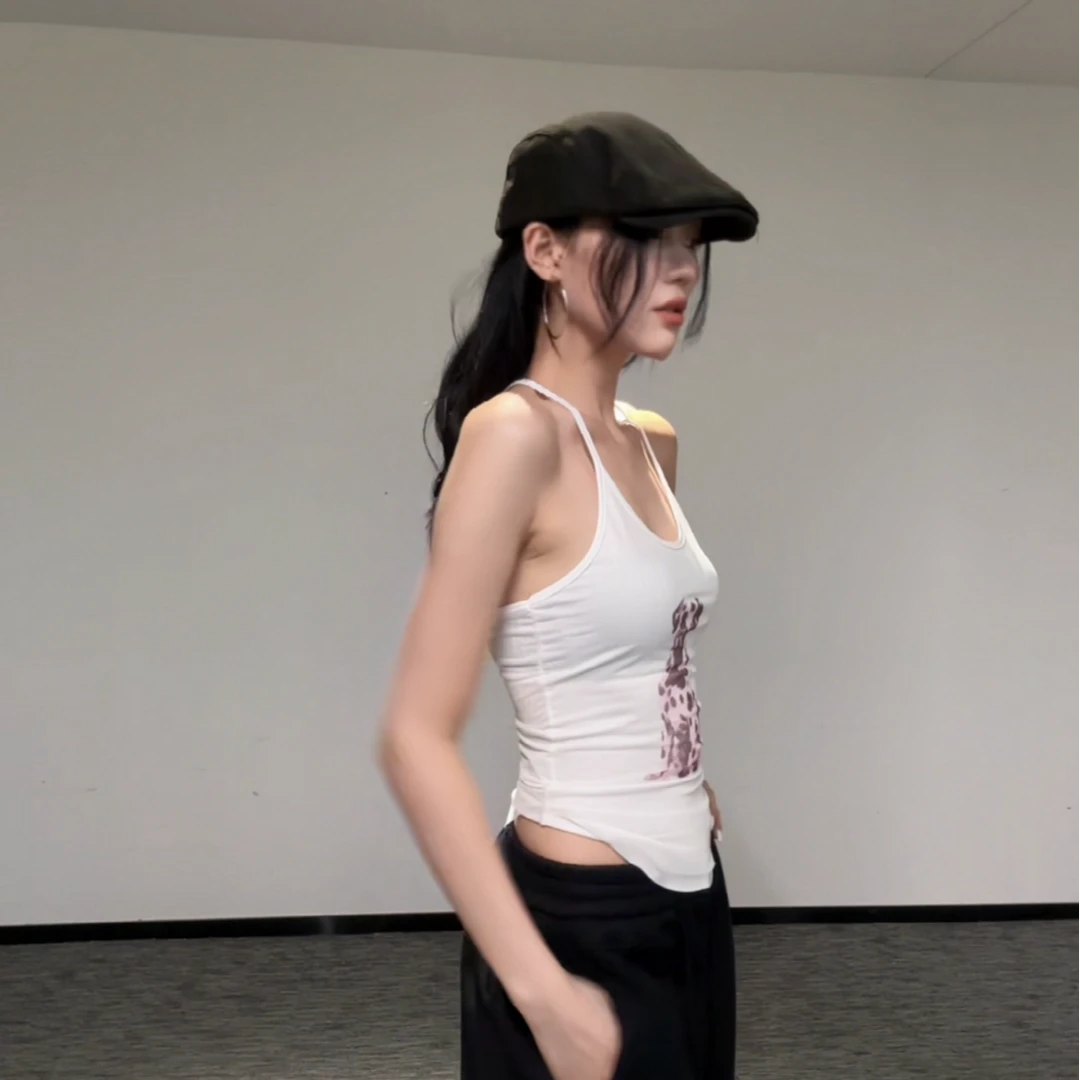夏季小众设计性感辣妹显瘦白色吊带