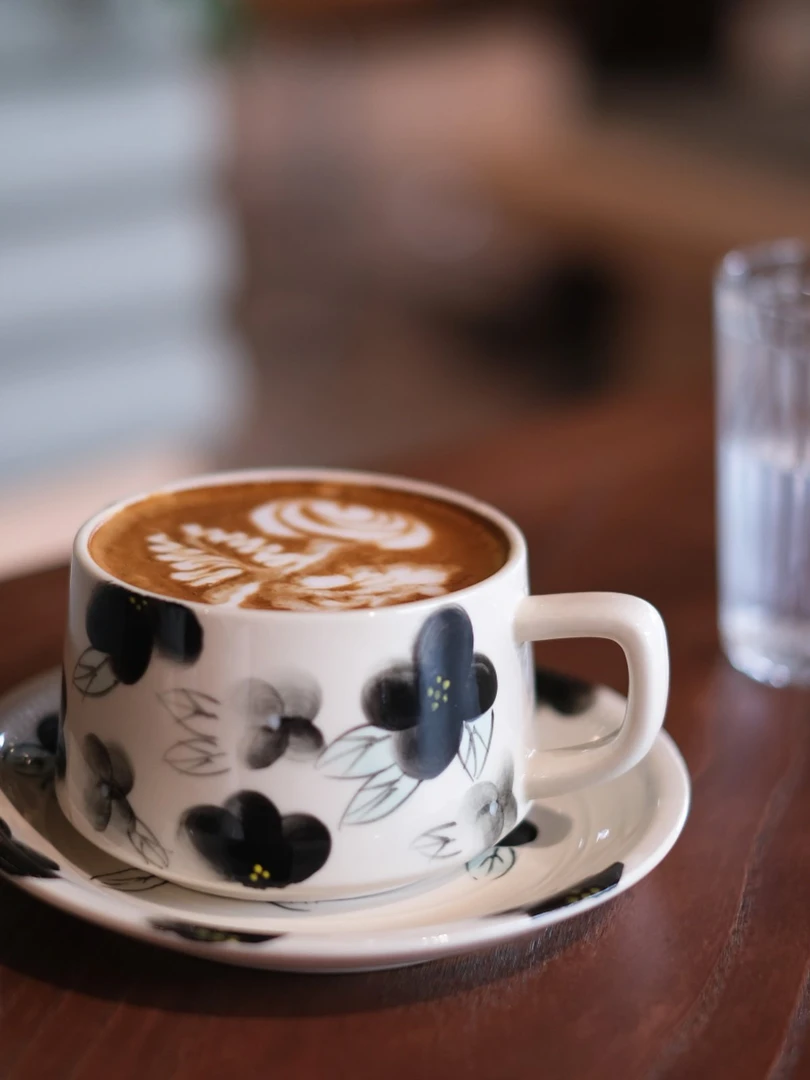 复古釉下彩水墨画陶瓷咖啡杯碟下午茶拿铁杯釉下彩文艺杯子