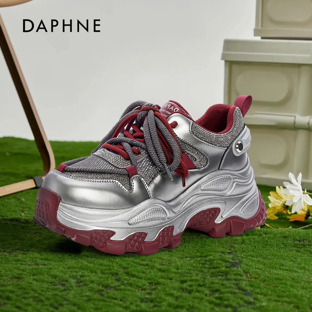 达芙妮秋冬上新2024新款爆款时尚百搭潮流老爹鞋女秋冬休闲运动鞋