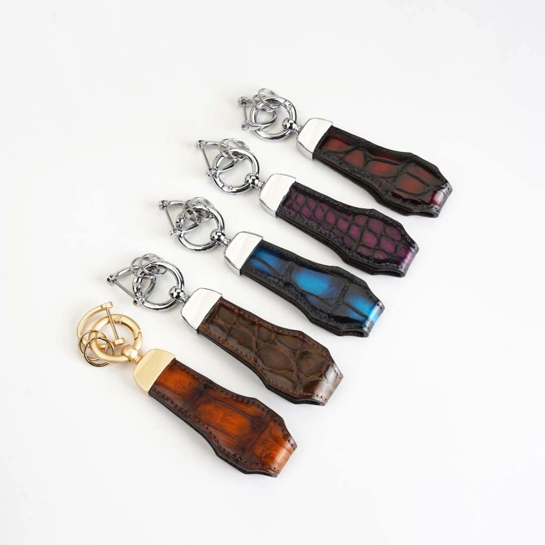 男女通用款鳄鱼皮钥匙扣擦色个性时尚商务简约多色汽车钥匙扣网红