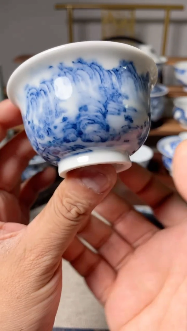 【闪购商品】青花山水小压手福利价不退换