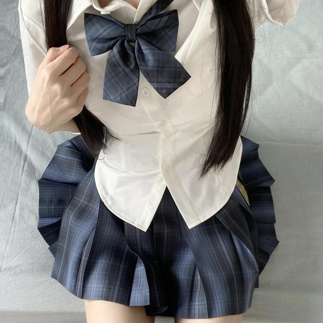 妙氏校供短款裙子JK格裙