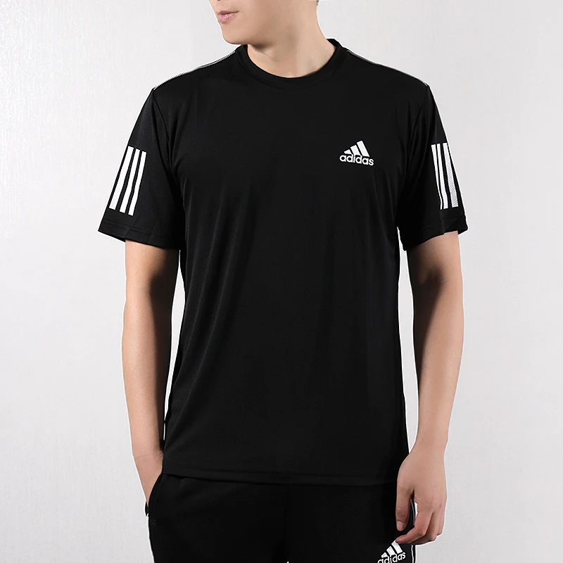 Adidas阿迪达斯运动短袖男秋季时尚休闲健身训练圆领半袖DU0859