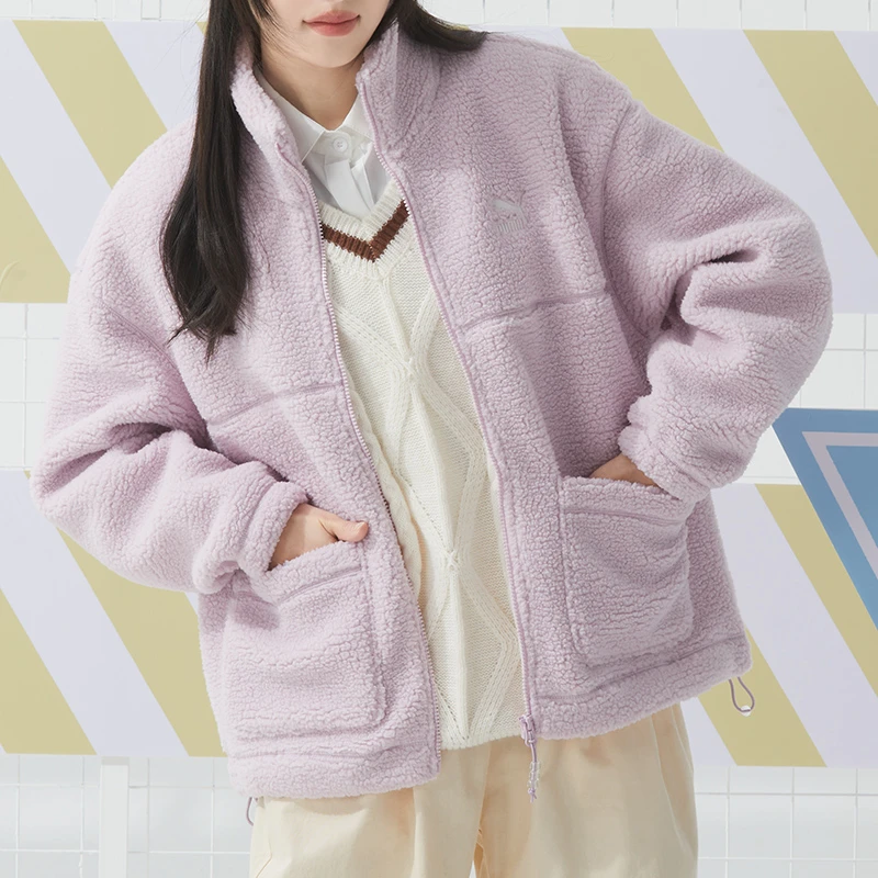 【达人专属】彪马抓绒服女装2024保暖羊羔绒外套休闲运动上衣625806