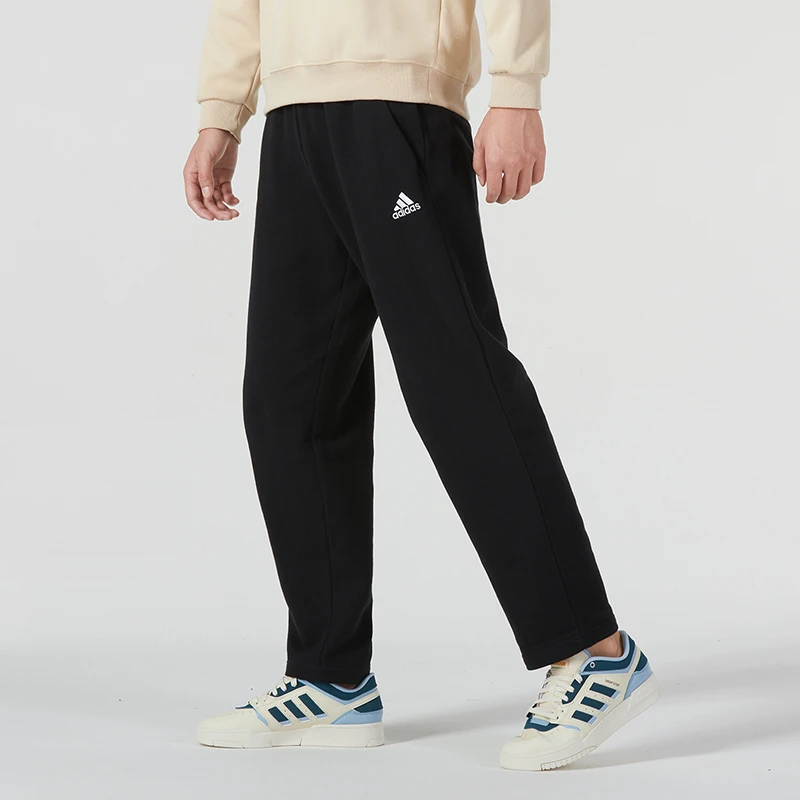 ADIDAS阿迪达斯直筒裤男裤秋季新款针织宽松篮球裤运动长裤IC9425