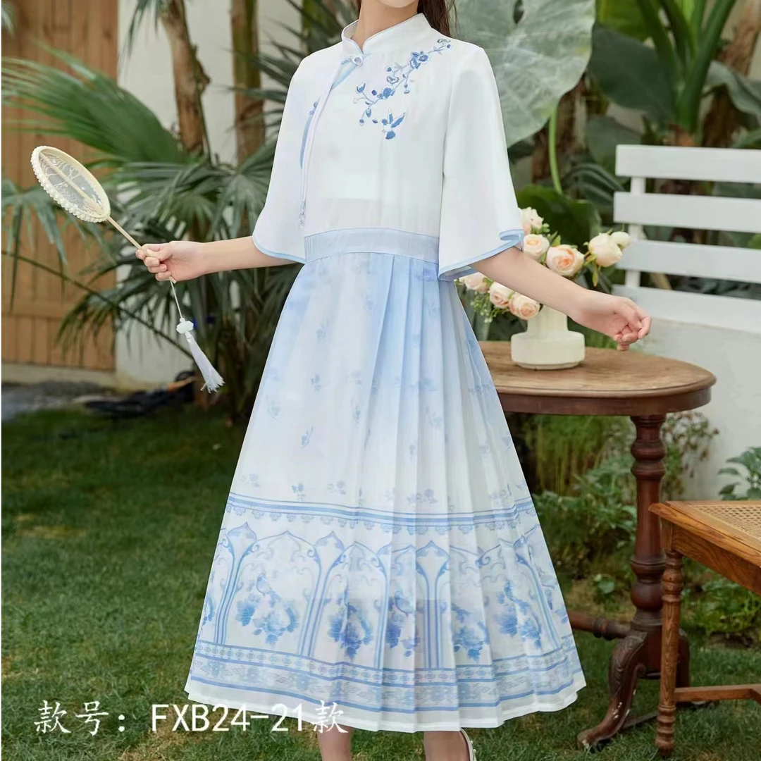 夏季新款女大童汉服马面裙飞翔24-21