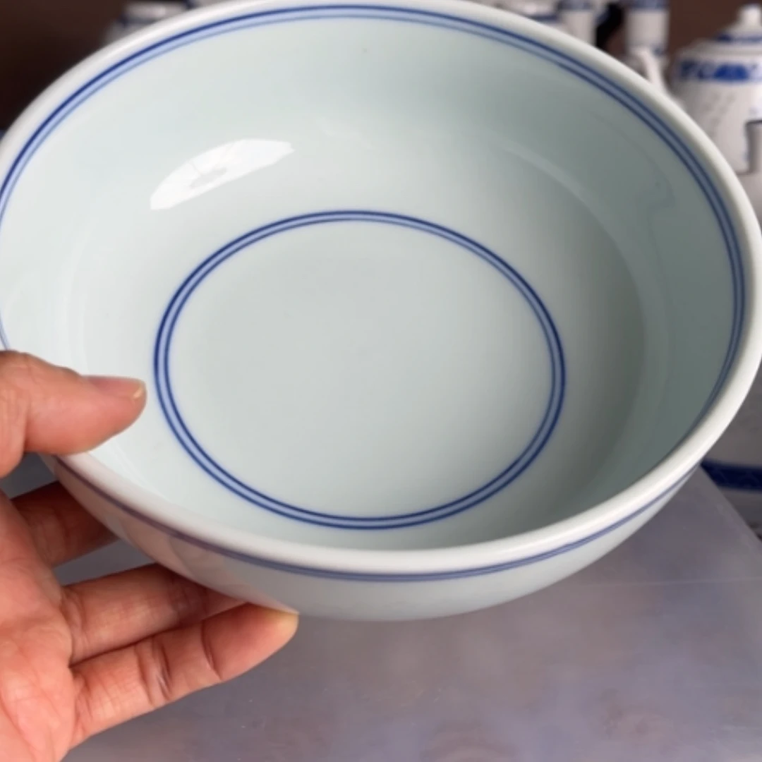【闪购商品】陶瓷碗7英寸罗汉碗蓝