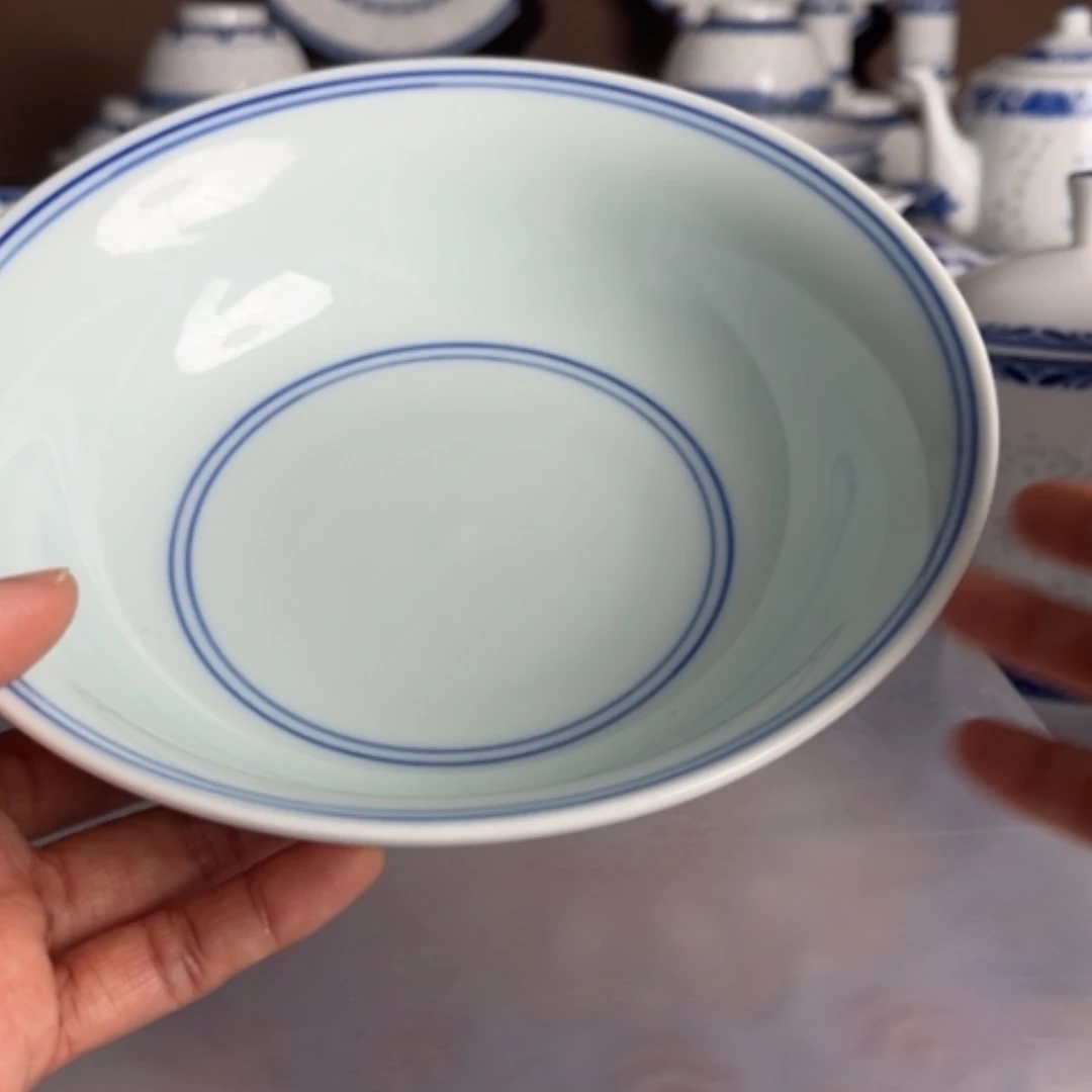 【闪购商品】陶瓷碗7英寸正德蓝