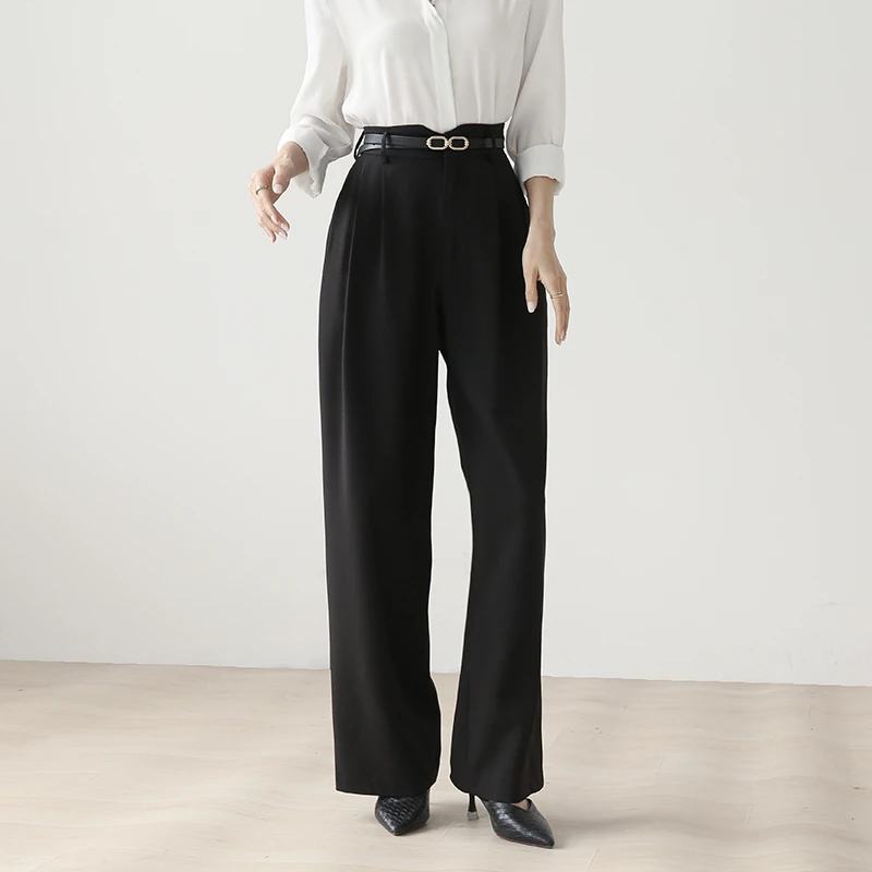 高腰阔腿宽松拖地新款气质垂感休闲裤女2024爆款XZ-JJ6871K
