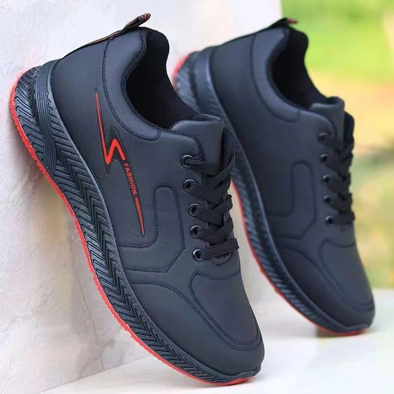 秋季男鞋耐磨耐脏工作鞋男黑色上班运动鞋防臭厨房休闲鞋男士鞋子
