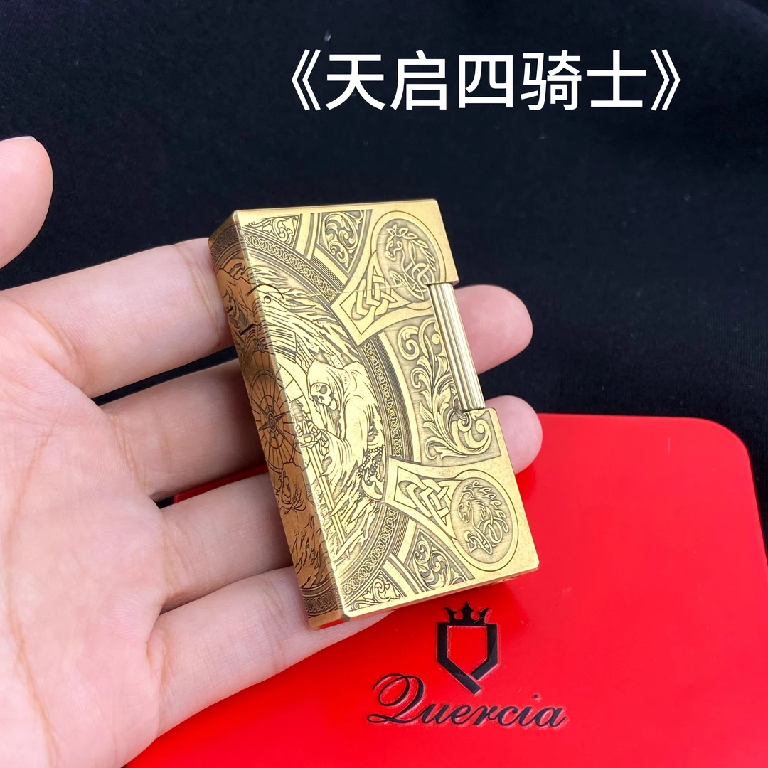【新款升级3D浮雕天启四骑士】朗声黄铜环绕煤油打火机高密封长续航