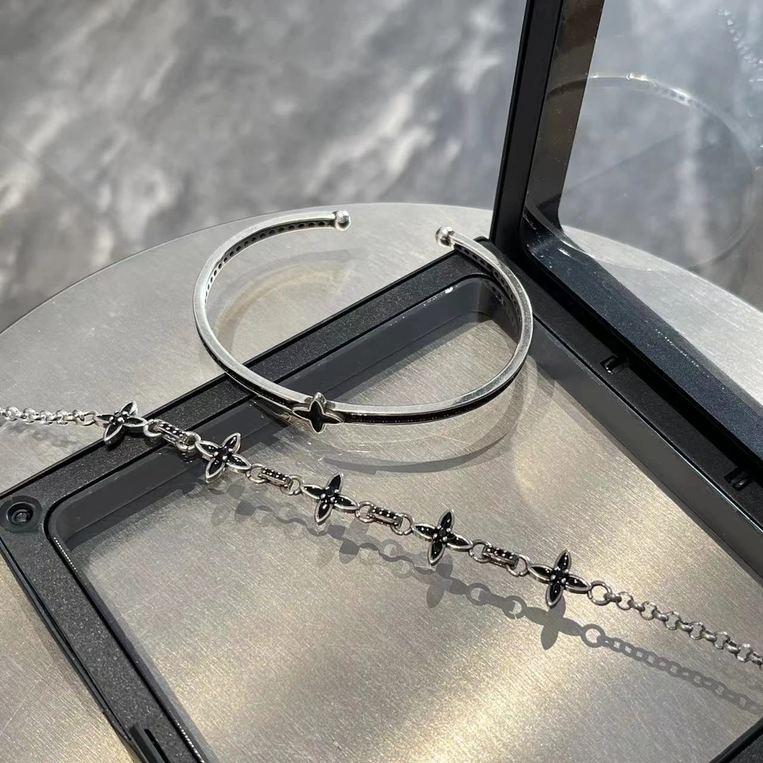 非金属树脂手链 778饰品-十字花克克手链气质时尚小众设计感