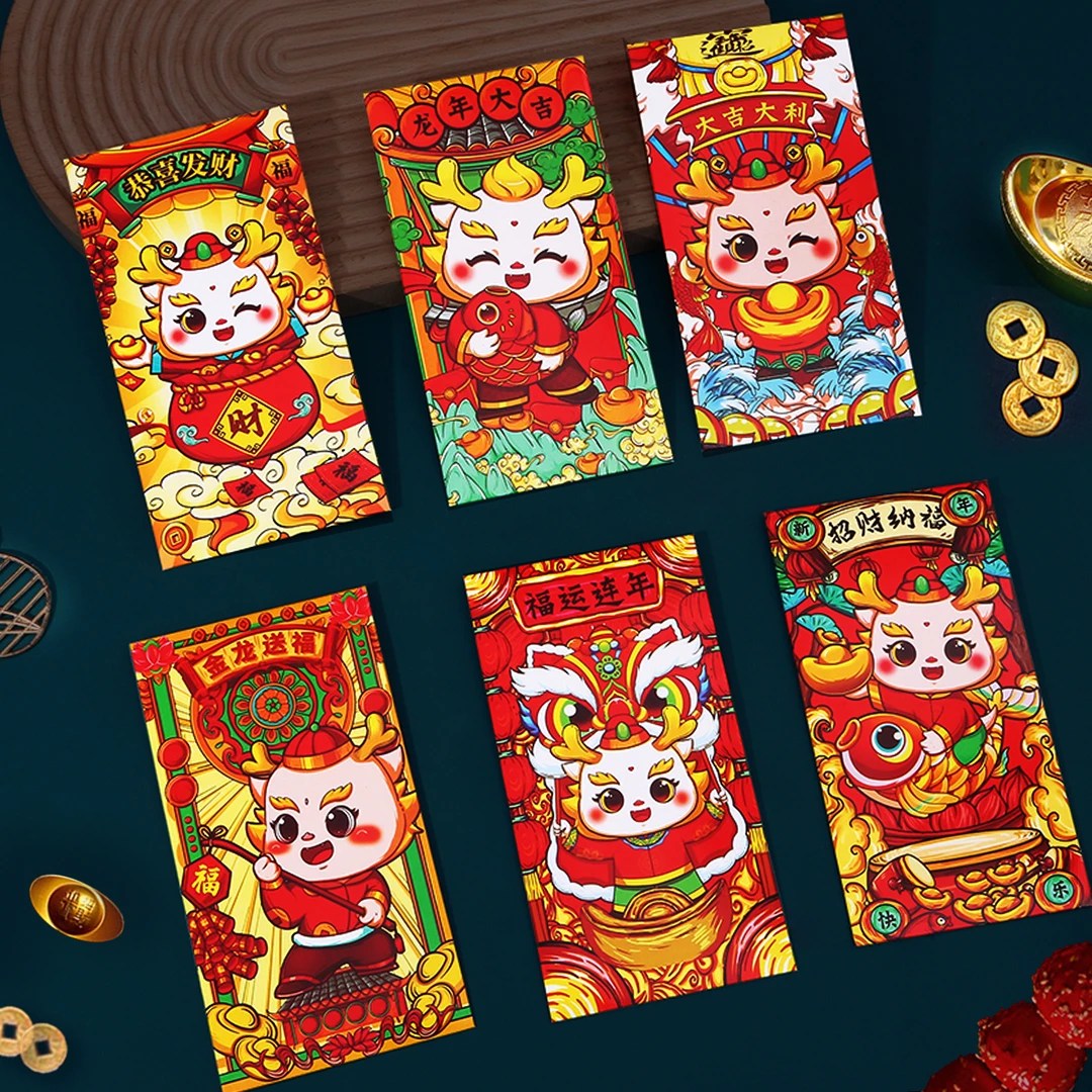 新款红色烫金加厚硬质新年快乐婚庆高档贺卡大吉大利万事如意