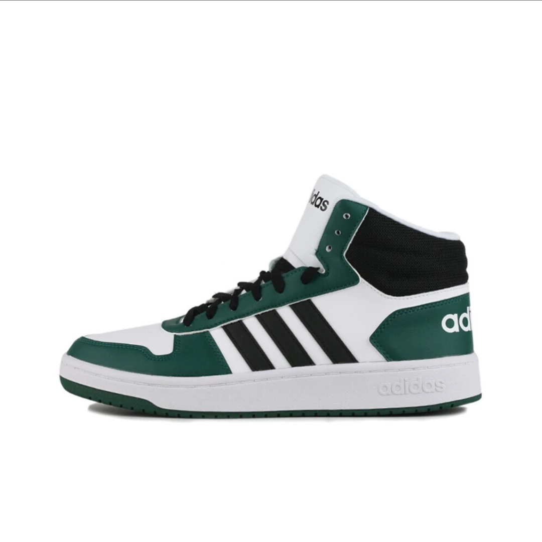 adidas/阿迪达斯 neo mid 耐磨 中帮 复古篮球鞋 男 黑绿 FW5995