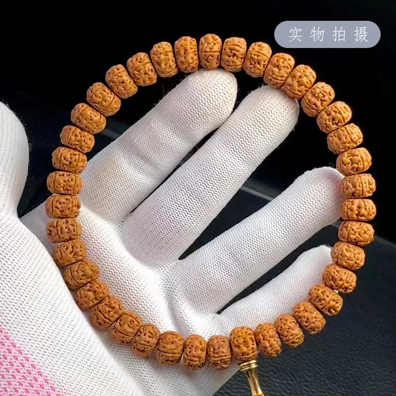 【山海京】金刚菩提手串 佛头一代盘龙纹 尺寸9.5-10mm文玩手串