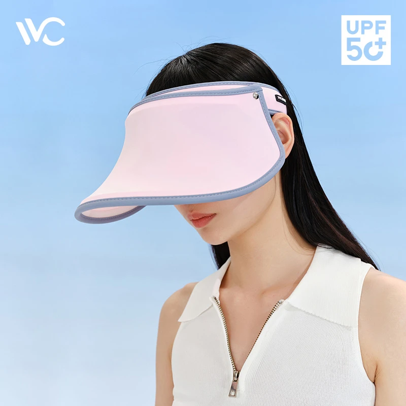 VVC女神帽经典款运动骑行遮脸遮阳大帽檐时尚空顶防晒帽高能感
