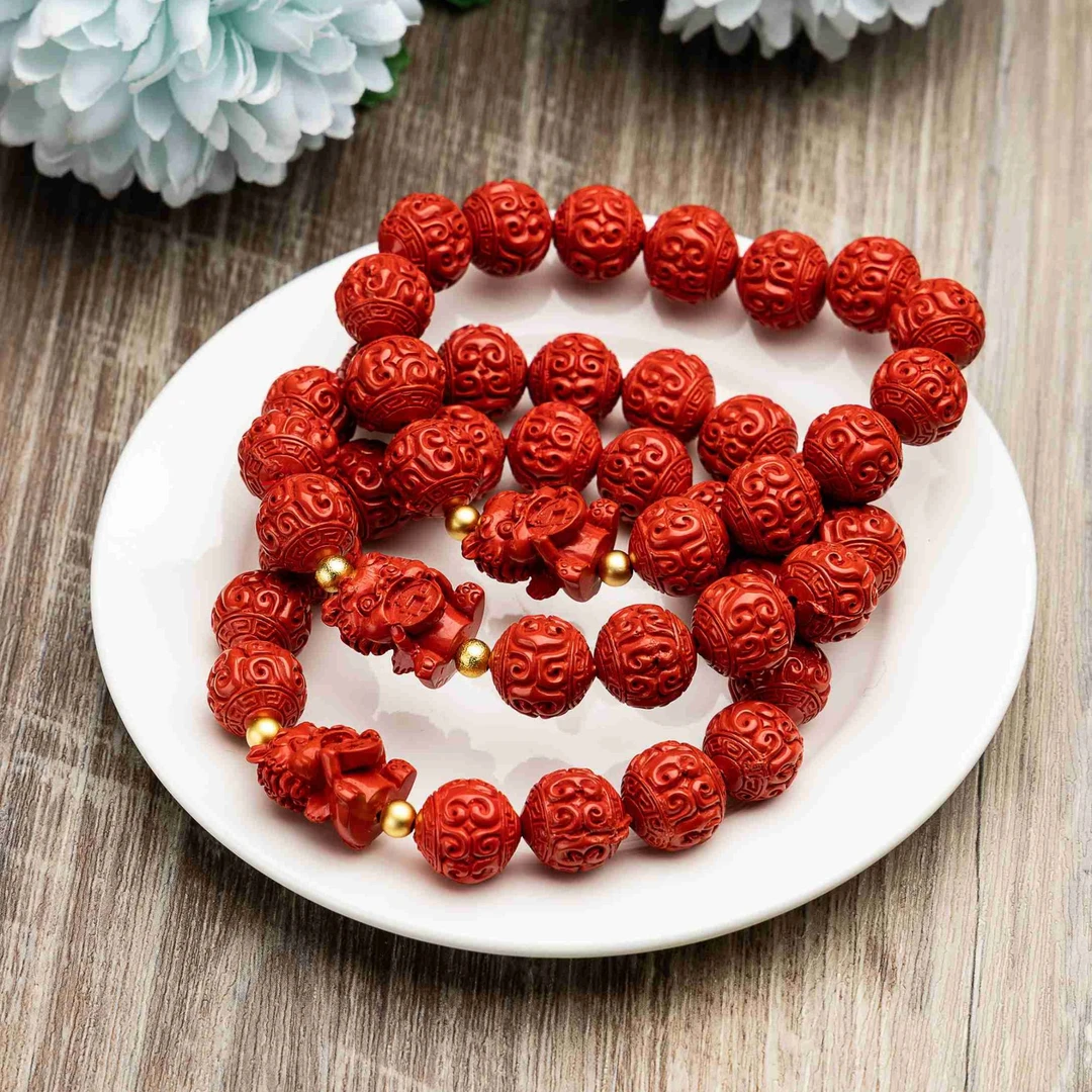 含辰砂工艺品麒麟朱砂手串多样性发其一XR-7485|BZH5