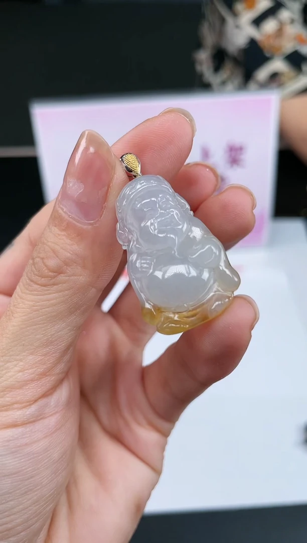 【闪购商品】定制翡翠18K金镶嵌不退不换CMH1件-A