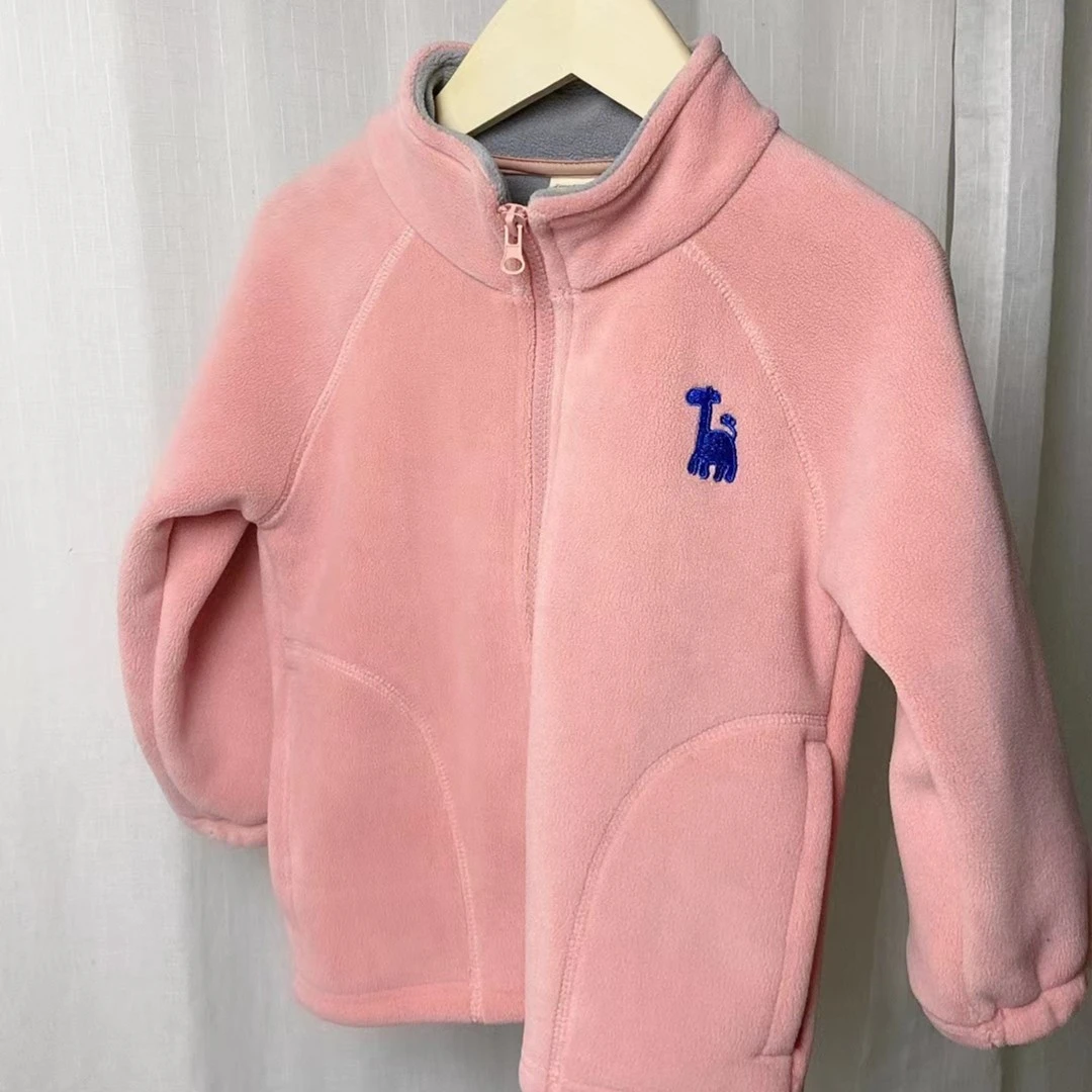 女男童】摇粒绒女童装秋冬外套春秋季冬季内胆保暖外套上衣加厚