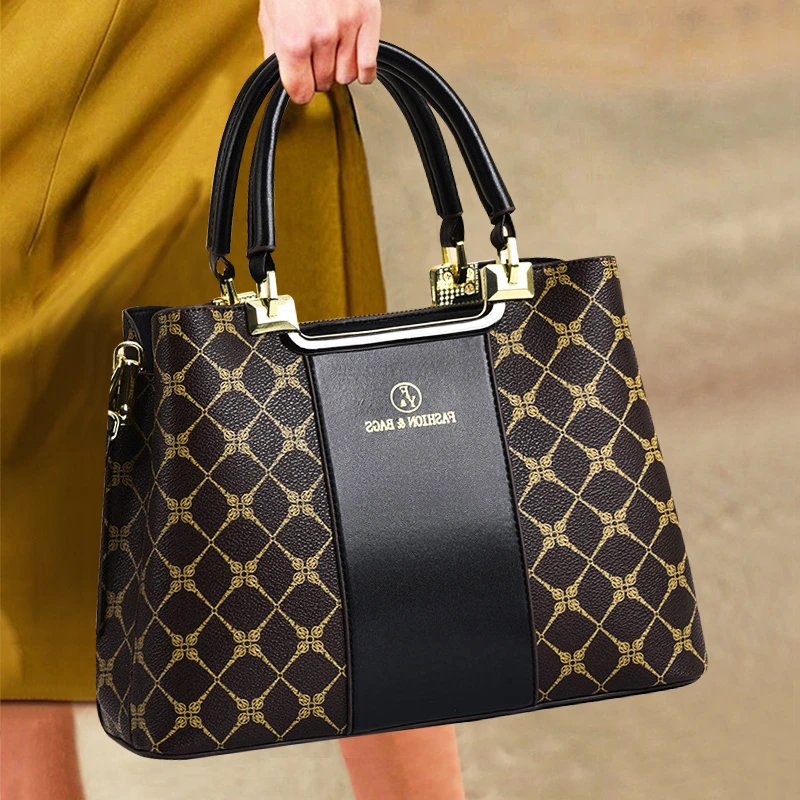 香港时尚手提包女包大容量包包2025夏季中年新款大气妈妈包婆婆