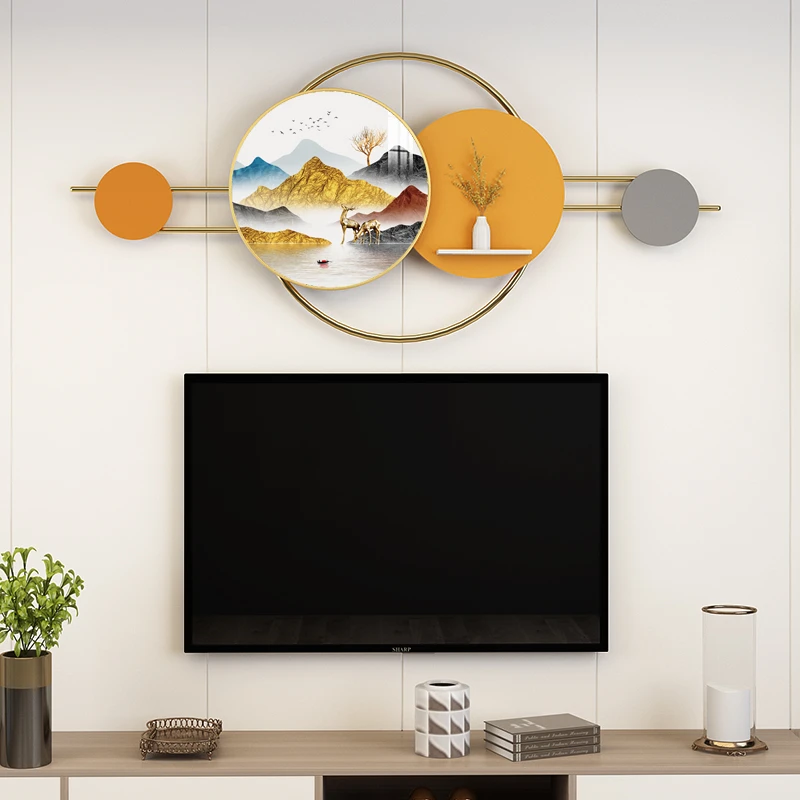 【小扬哥甄选】客厅电视背景墙装饰画现代轻奢感影视墙上挂画挂件