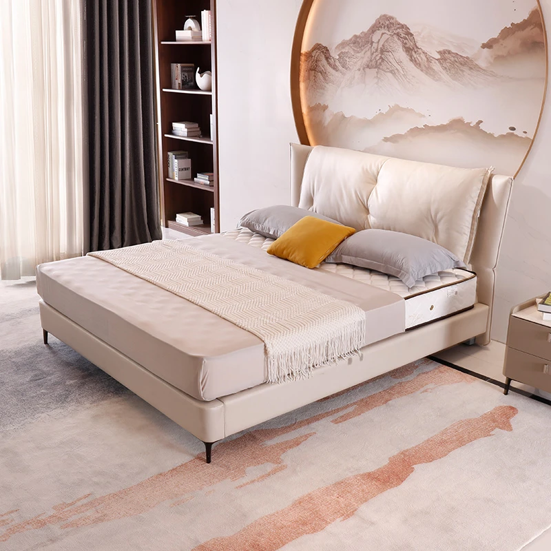 慕思科技布软床意式简约双人床主卧两用家用奶油风轻奢大床109