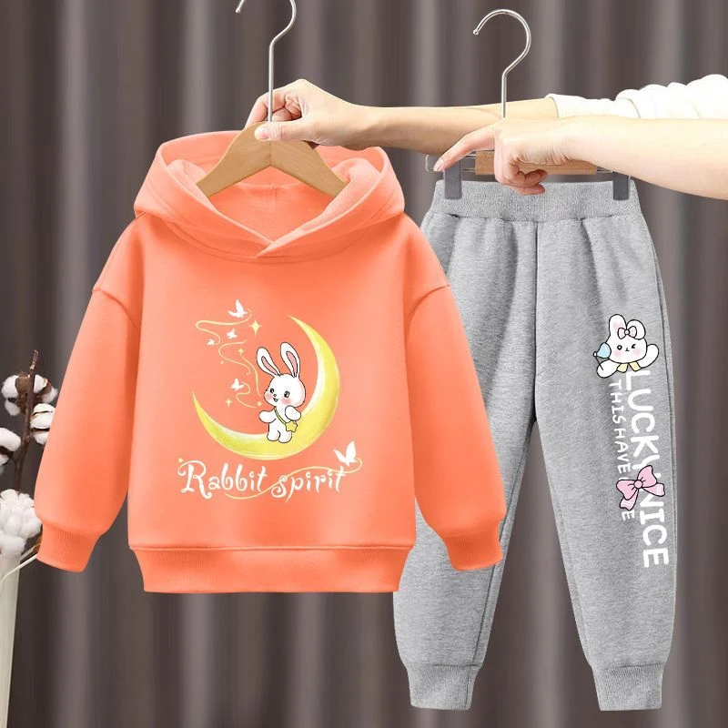 女童春装2024新款套装洋气儿童时髦运动中童春秋季女孩时髦卫衣潮