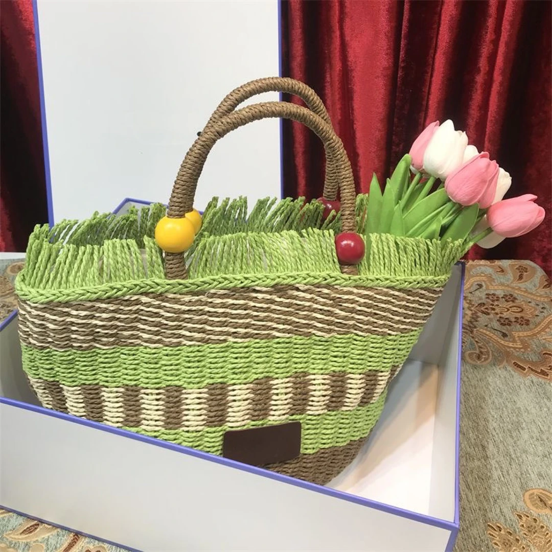 手工编织包2023夏季新款拉菲草度假风法式同款手提包女法式尤莱特