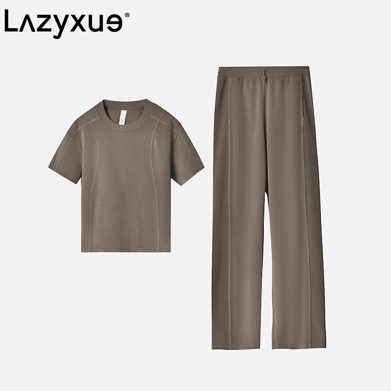 LAZYXUELulu套装原厂原面料出品套装重磅T恤➕长裤 KT1131