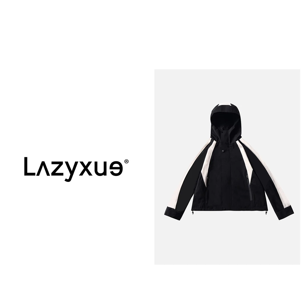 LAZYXUE2023新款时尚短款防风连帽百搭冲锋衣 23KS WT1041