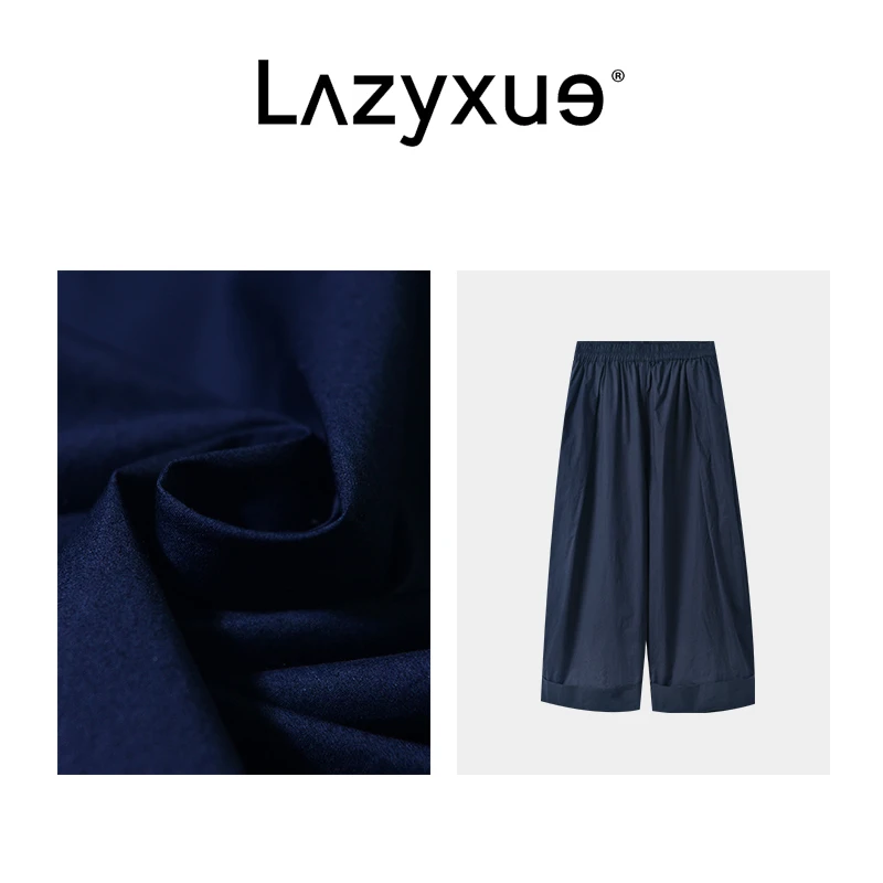 LAZYXUE进口面料时尚休闲百搭宽松阔腿8分山本裤   1623