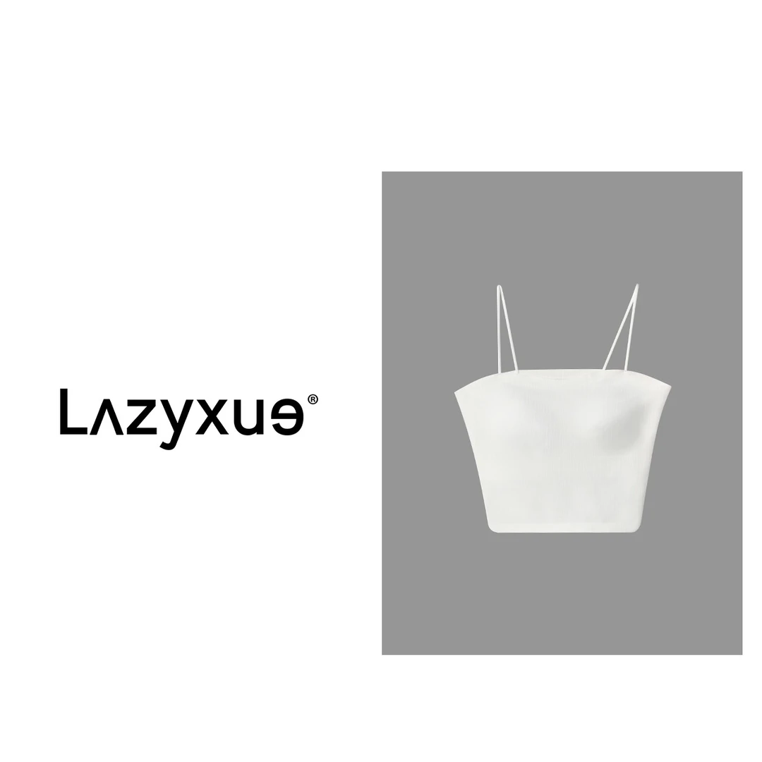 LAZYXUE2023新款时尚百搭吊带打底白色美背 WX009